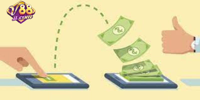 Giao diện nạp tiền V88 với nhiều hình thức thanh toán